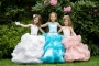  Vintage Turquoise Ruffle Flower Girl Dress