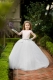 Beading Sleeveless Tulle Floor-Length Flower Girl Dress