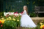 White Lace Ball gown with asymmetrical detail