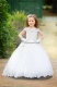 White Lace Ball gown with asymmetrical detail