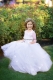 White Butterfly Flower Girl Dress