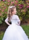 White Butterfly Flower Girl Dress