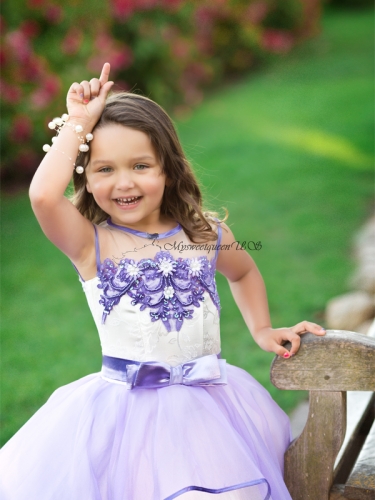 Lavender Organza Flower Girl Dress 