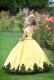 Yellow Flower Girl Dress with applique
