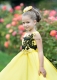 Yellow Flower Girl Dress with applique